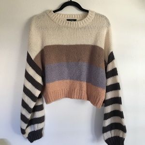 Forever 21 Striped Oversized Sweater
